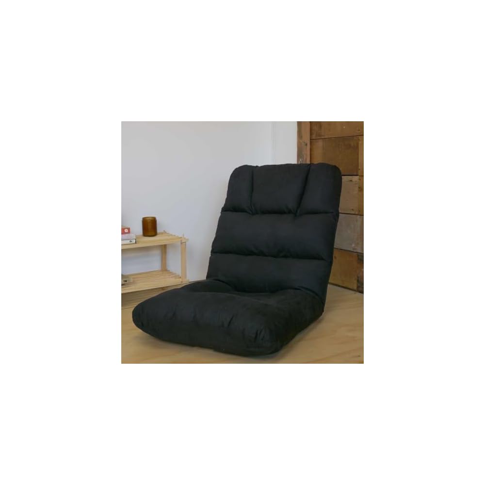 Relaxus Ohm Chair Adjustable Portable Floor Chair, High-Density Poly-Fill Cushioning, Padded Frame with Back Support, Folding Sofa Chair, Padded Bed, Recliner, Gaming, Meditation, Recliner. Carry Bag