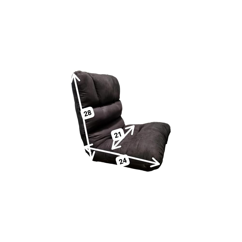 Relaxus Ohm Chair Adjustable Portable Floor Chair, High-Density Poly-Fill Cushioning, Padded Frame with Back Support, Folding Sofa Chair, Padded Bed, Recliner, Gaming, Meditation, Recliner. Carry Bag