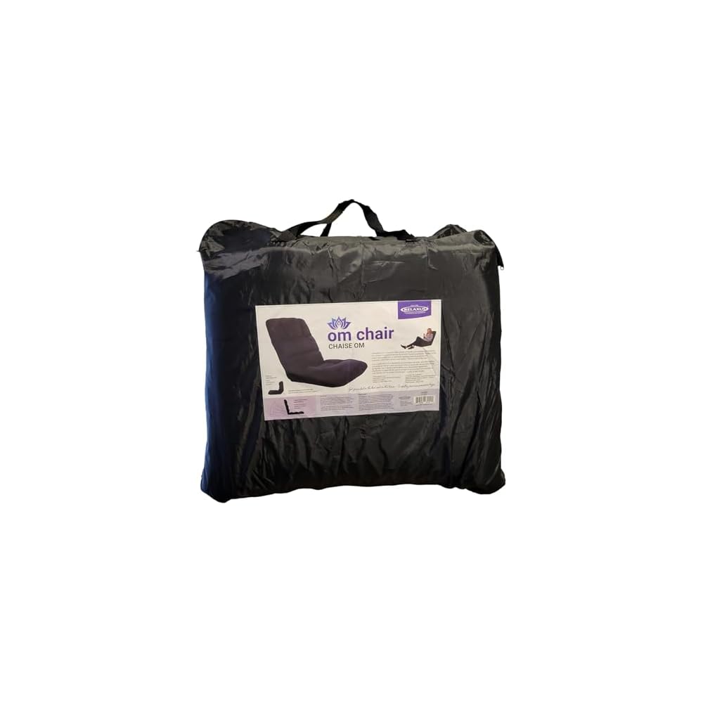Relaxus Ohm Chair Adjustable Portable Floor Chair, High-Density Poly-Fill Cushioning, Padded Frame with Back Support, Folding Sofa Chair, Padded Bed, Recliner, Gaming, Meditation, Recliner. Carry Bag
