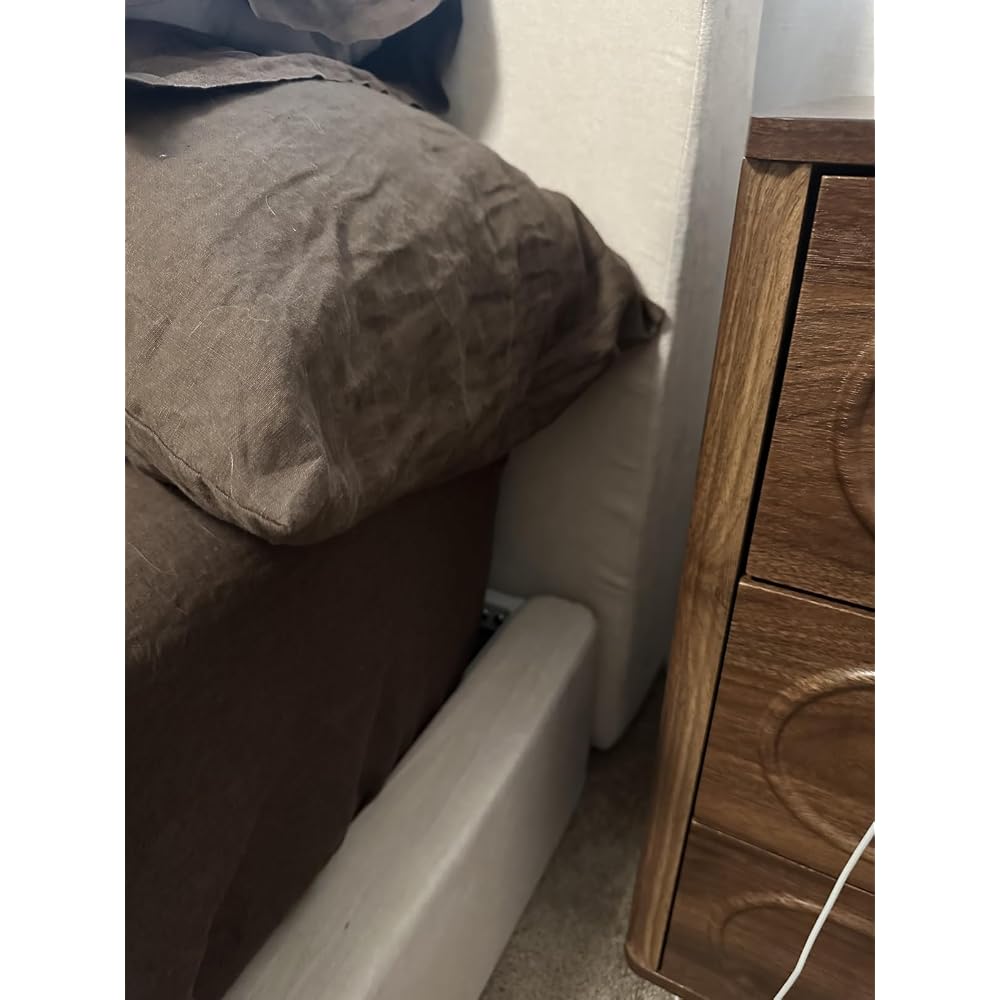 RECCI AirFrame King Upholstered Bed Frame with Ergonomic Angled Headboard