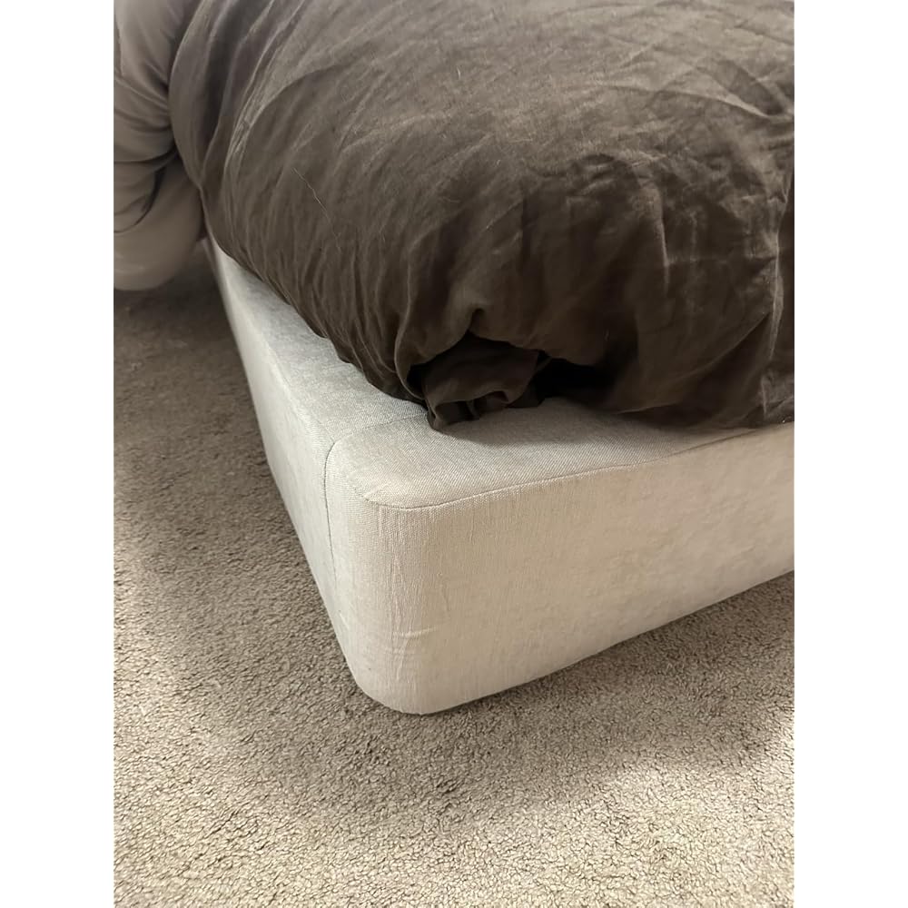 RECCI AirFrame King Upholstered Bed Frame with Ergonomic Angled Headboard
